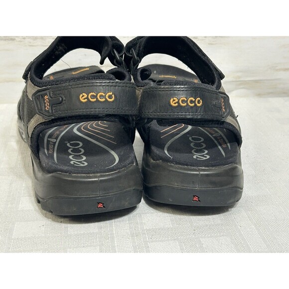 Ecco Receptor Sandals Gray Black Leather Hiking Walking Sz. US 11-11.5 Men EU 45 main image 4